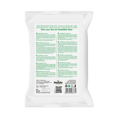Natually AHA BHA Niacinamide Facial Kit for Skin Care