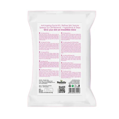 Natually Anti Ageing Facial Kit – Professional Anti-Ageing Skincare for Youthful Glow, Firmness