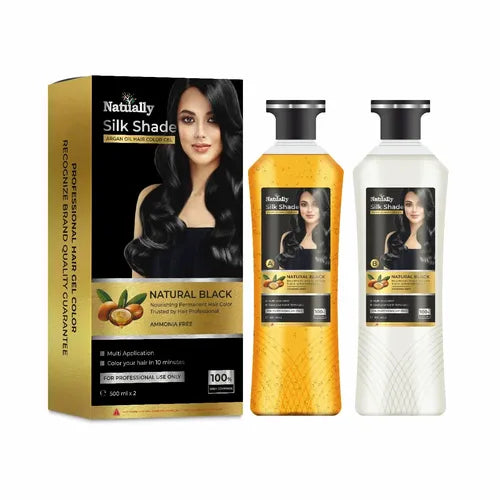 Natually Silk Shade -Argan Oil Hair Color Gel& Ammonia Free-500ml*2
