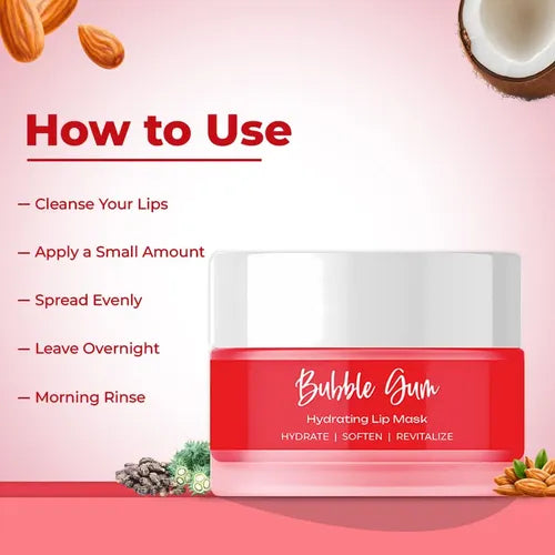 Bubblegum Lip Mask for Bright, Soft, Hydrated Lips