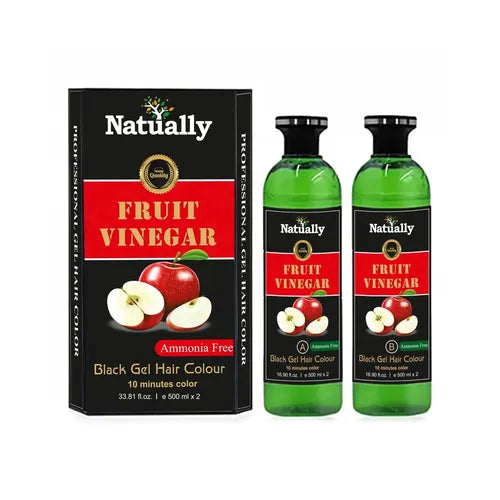 NATUALLY FRUIT VINEGAR  HAIR GEL COLOUR 500ML -10 MINUTES COLOUR & AMMONIA FREE
