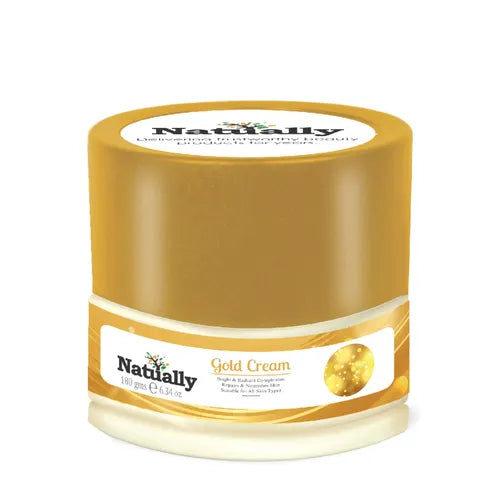Natually Gold Cream Bright & Radiant Complexion Repairs & Nourishes Skin - 180g