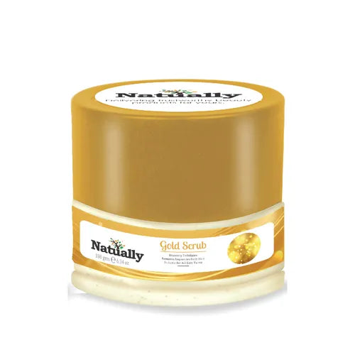 Natually Gold Scrub Intensely Exfoliates Removes Impurities From Skin& 180g