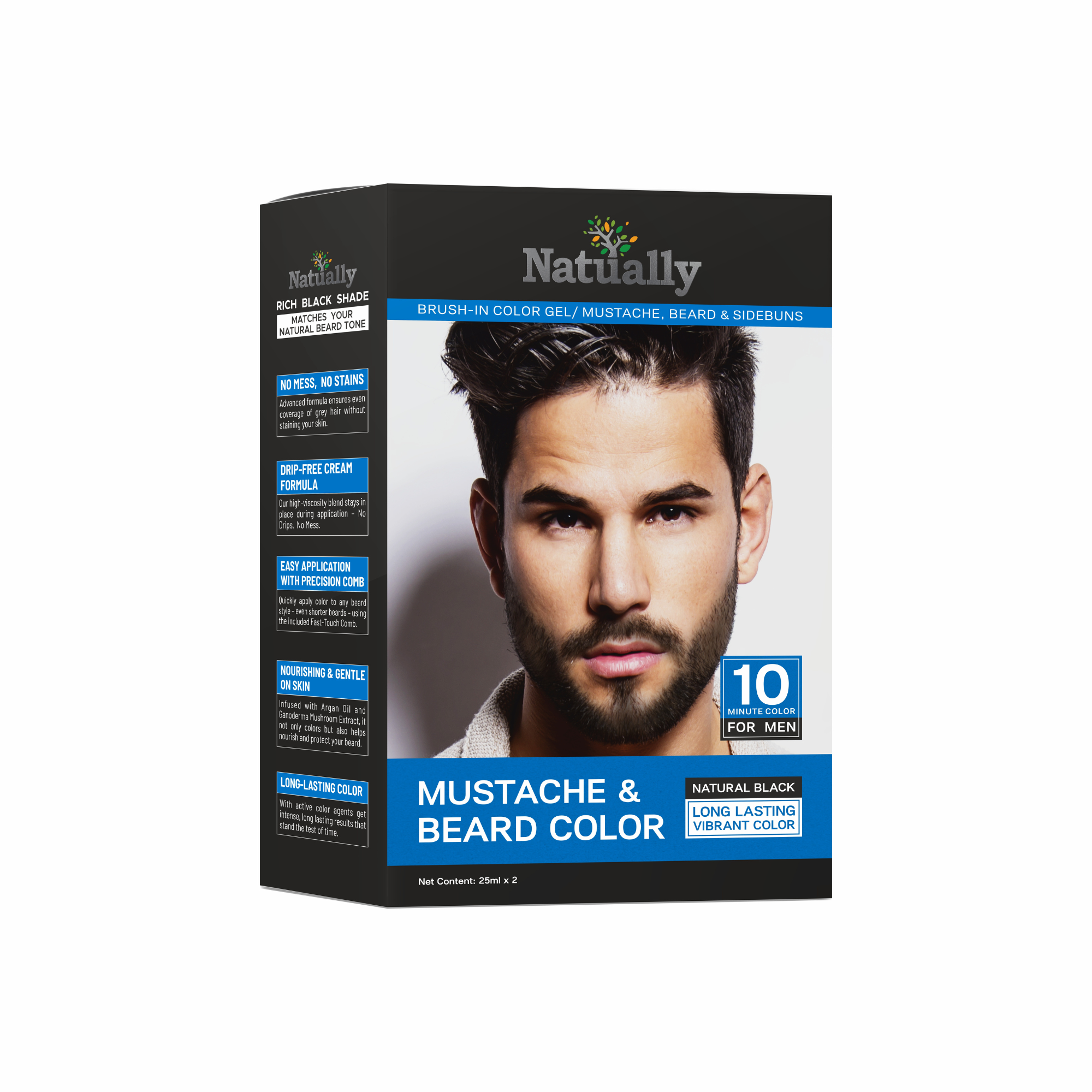 Natually Mustache and Beard Color – Gentle and Long-Lasting