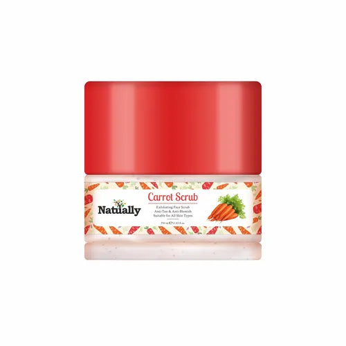 Natually Carrot Scrub - Exfoliating & Anti Tan & Anti Blemish 350gms