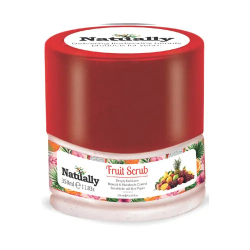 Natually Fruit Scrub - Deeply Exfoliates Blemish & Blackheads Control -350g