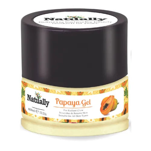 Natually Papaya Gel - For Radiant Glow Nourishes & Renews Skin - 350g