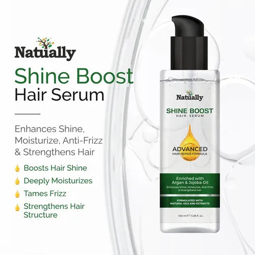 Natually Shine Boost Hair Serum & Enhance Shine ,Moisturize ,Anti Frizz &100ml