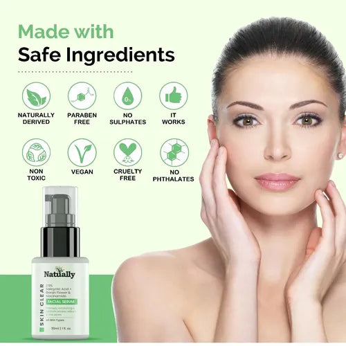Natually skin clear serum - 2.5% Salicyclic acid + Bioran flower &Niacinamide