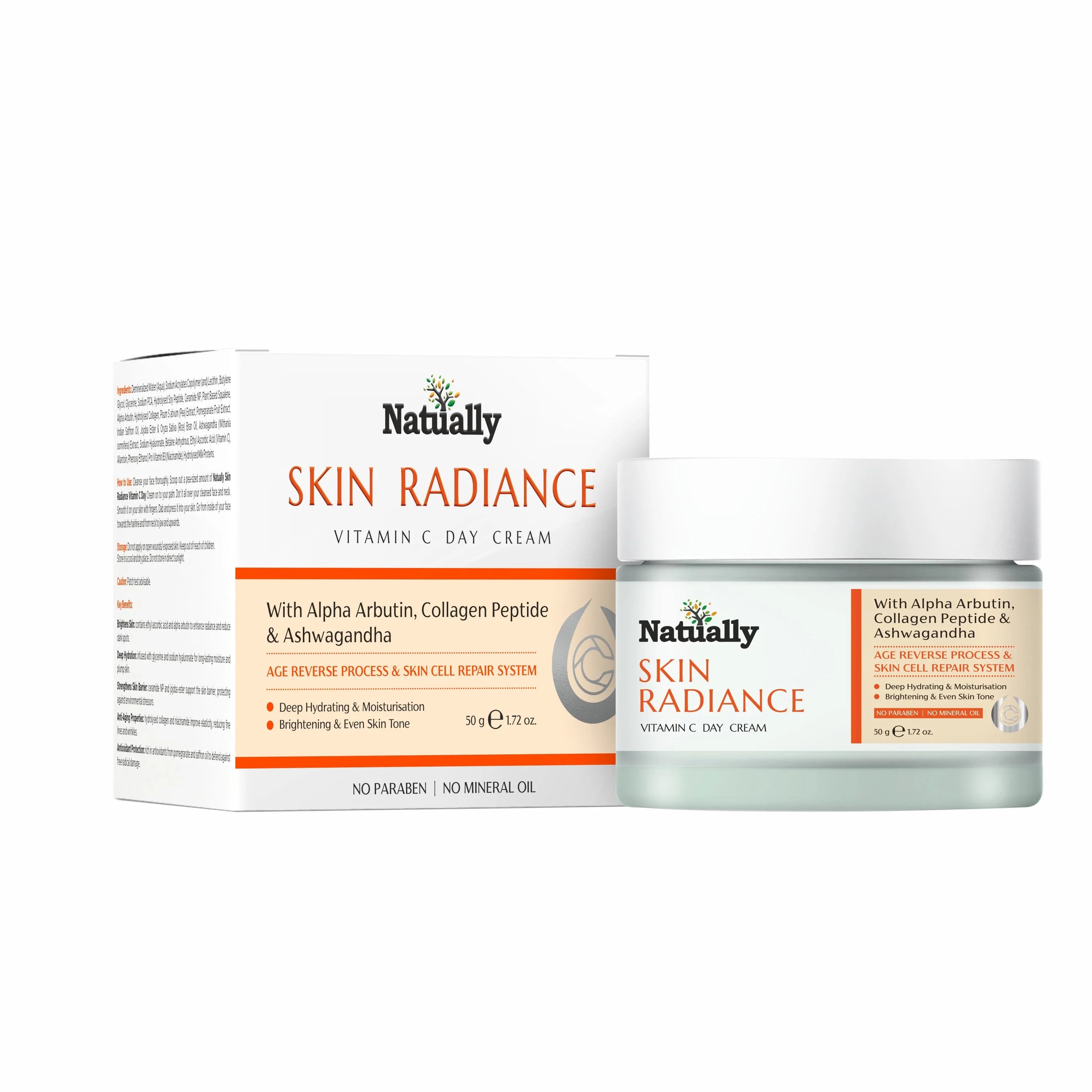 NATUALLY Skin Radiance Vitamin C Day & Night Cream COMBO - 50gm each