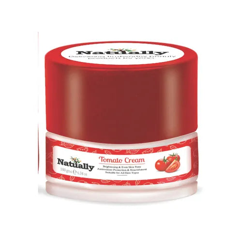 Natually Tomato Cream Brightening & Even Skin Tone Antioxidant Protection & Nourishment- 180g